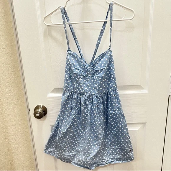 hollister blue striped dress Strapless – Style Remix making it an ideal choice for casual outings or beach days Womens Hollister Blue Button Through